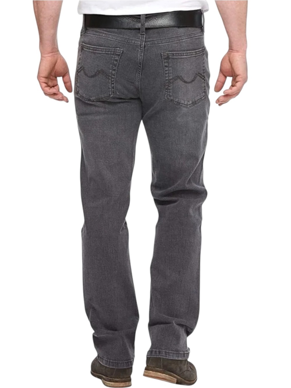 Urban Star Faded Black Relaxed Fit Stretch Straight Leg Jeans (36x30)